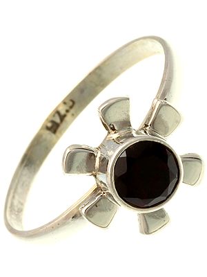 Faceted Garnet Ring