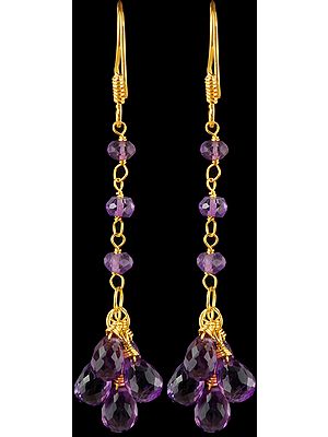 Faceted Amethyst Earrings