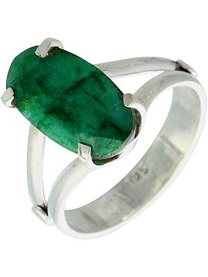Faceted Emerald Ring
