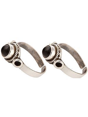 Black Onyx Toe Rings (Price Per Pair)