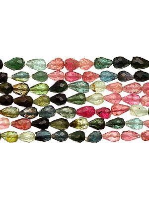 Faceted Tourmaline Straight Drilled Drops