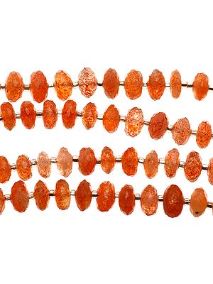 Faceted Sunstone Rondells