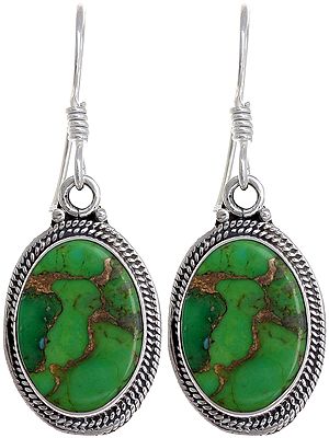 Green Mohave Turquoise Earrings