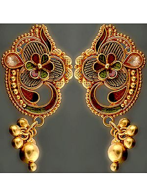 Meenakari Karnaphul (Flower Earrings)