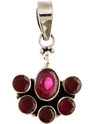 Faceted Ruby Pendant