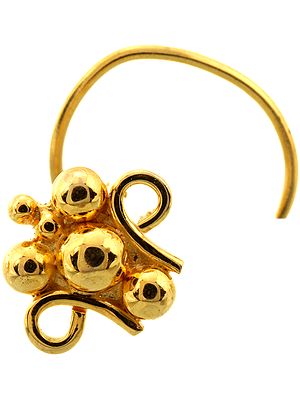 Six-Grains Gold Nose Ring