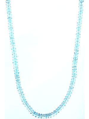 Faceted Blue Topaz Beaded Necklace
