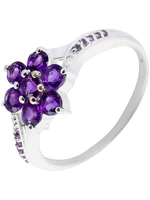 Faceted Amethyst Ring