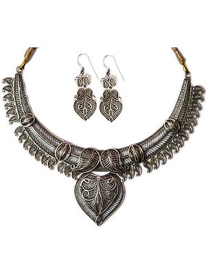 Superfine Filigree Necklace and Earrings Set
