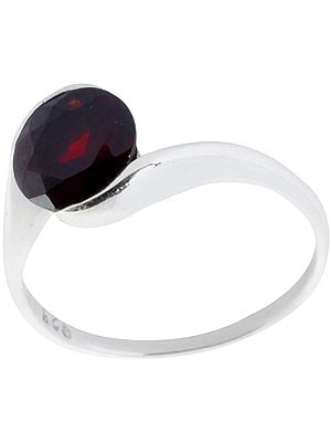 Faceted Garnet Ring | Garnet Stone Jewelry