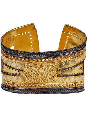 Handcrafted Gold Plated Cuff Bracelet
