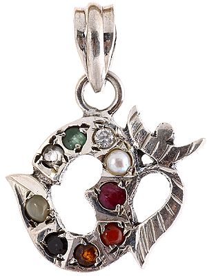 Navratna OM (AUM) Pendant