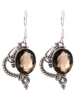 Faceted Smoky Quartz Earrings