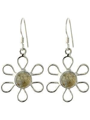 Labradorite Flower Earrings