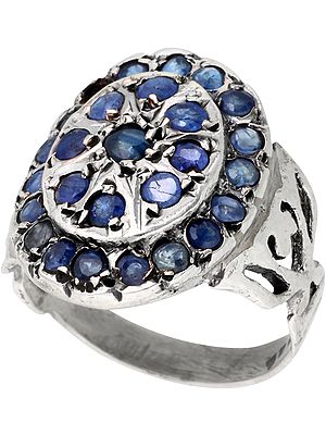 Faceted Sapphire Ring