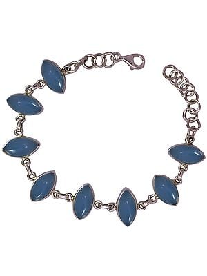 Blue Chalcedony Marquis Bracelet