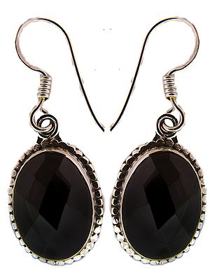 Faceted Black Spinel Earrings