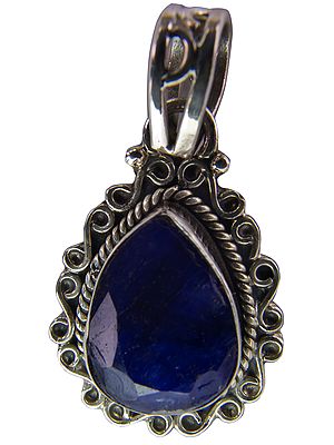 Faceted Sapphire Pendant