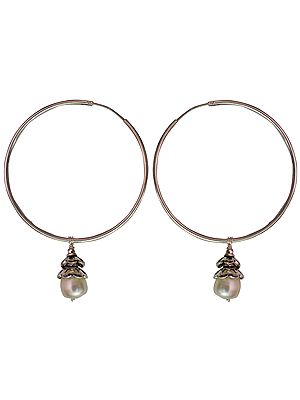 Pearl Hoop Earrings
