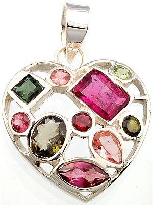 Faceted Tourmaline Heart-Shape Pendant
