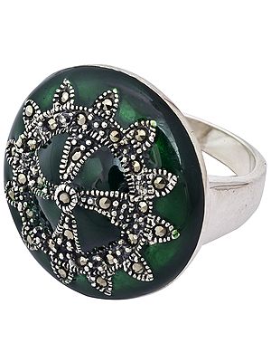 Green Marcasite Ring