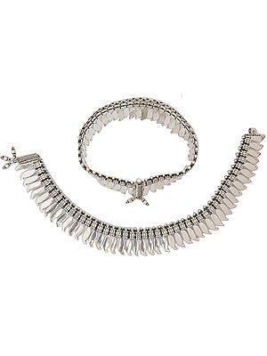 Sterling Floral Anklets (Price Per Pair)