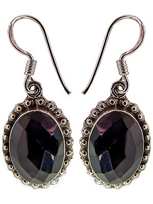 Faceted Black Spinel Earrings