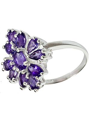 Faceted Amethyst Ring