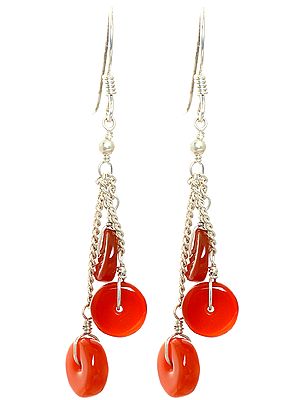 Carnelian Shower Earrings