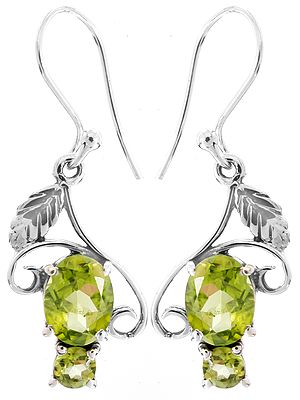 Faceted Peridot Earrings