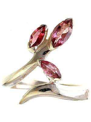 Faceted Pink Tourmaline Serpent Ring