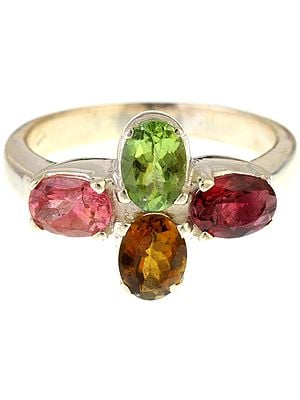 Faceted  Tourmaline Ring