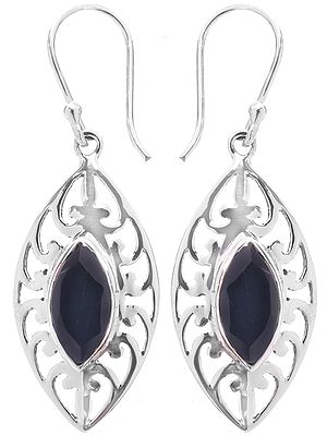 Faceted Black Spinel Earrings