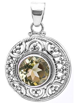Faceted Lemon Topaz Pendant