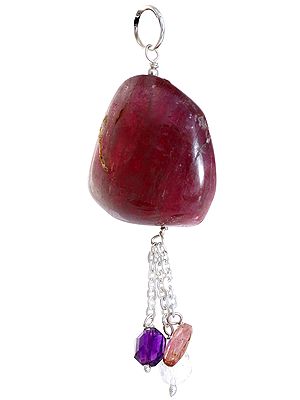 Ruby Zoisite Nugget Pendant