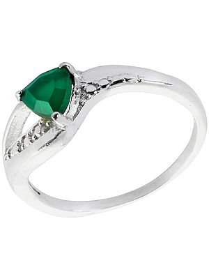 Faceted Emerald Ring