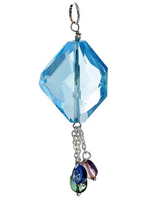 Faceted Blue Topaz Pendant