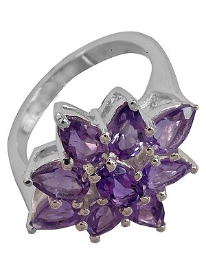 Faceted Amethyst Ring