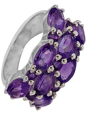 Faceted Amethyst Ring