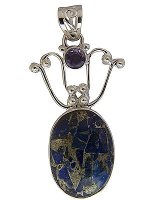 Lapis Lazuli Pendant with Amethyst