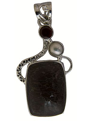 Picture Jasper Pendant with Amethyst