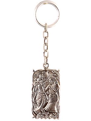 Sterling Radha Kishan Key Ring