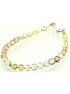 Faceted Gemstone Bracelet (Aquamarine, Prehnite, Amethyst, Blue Topaz and Green Amethyst)