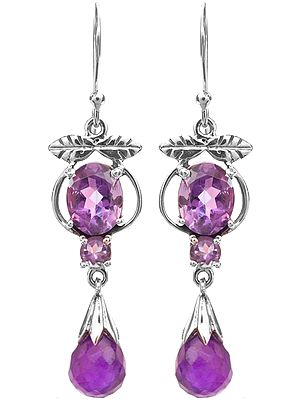 Faceted Amethyst Earrings