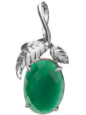 Faceted Green Onyx Pendant