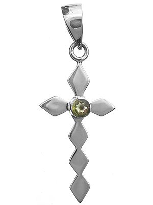 Peridot Cross Pendant