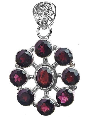 Faceted Garnet Pendant