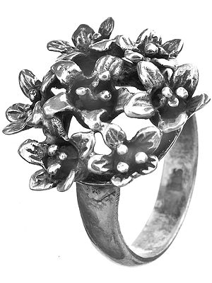 Sterling Floral Ring