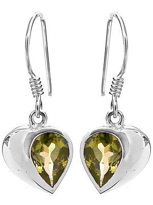 Sterling Earrings with Faceted Gems