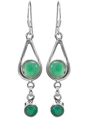 Green Onxy Earrings